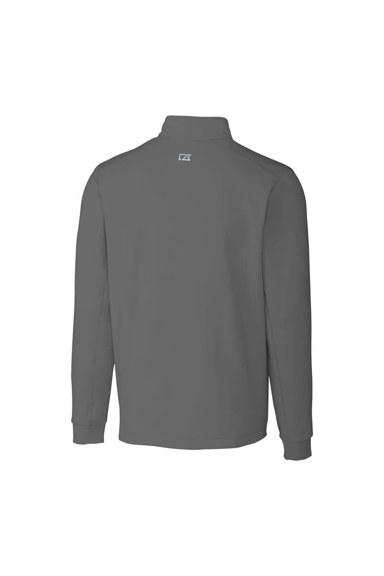 Men's Cutter & Buck  Gray Detroit Tigers Big & Tall Traverse Stretch Quarter-Zip Pullover Top, Alternate, color, Gray