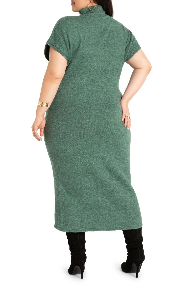 Short Sleeve Sweater Dress, Alternate, color, SILVER PINE