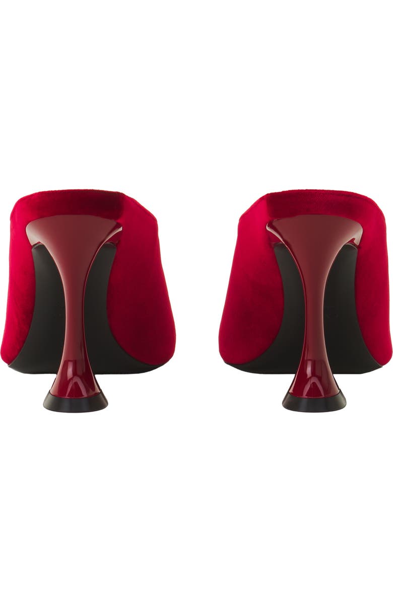 Lanvin Midnight Step Mule In Velvet, Alternate, color, Red