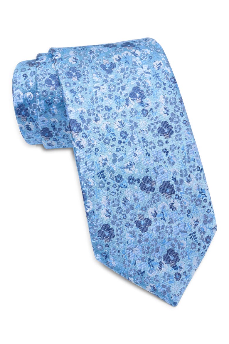 Lohan Floral Tie, Main, color, BLUE