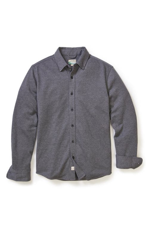 Marine Layer Pacifica Stretch Button Front Shirt In Gray