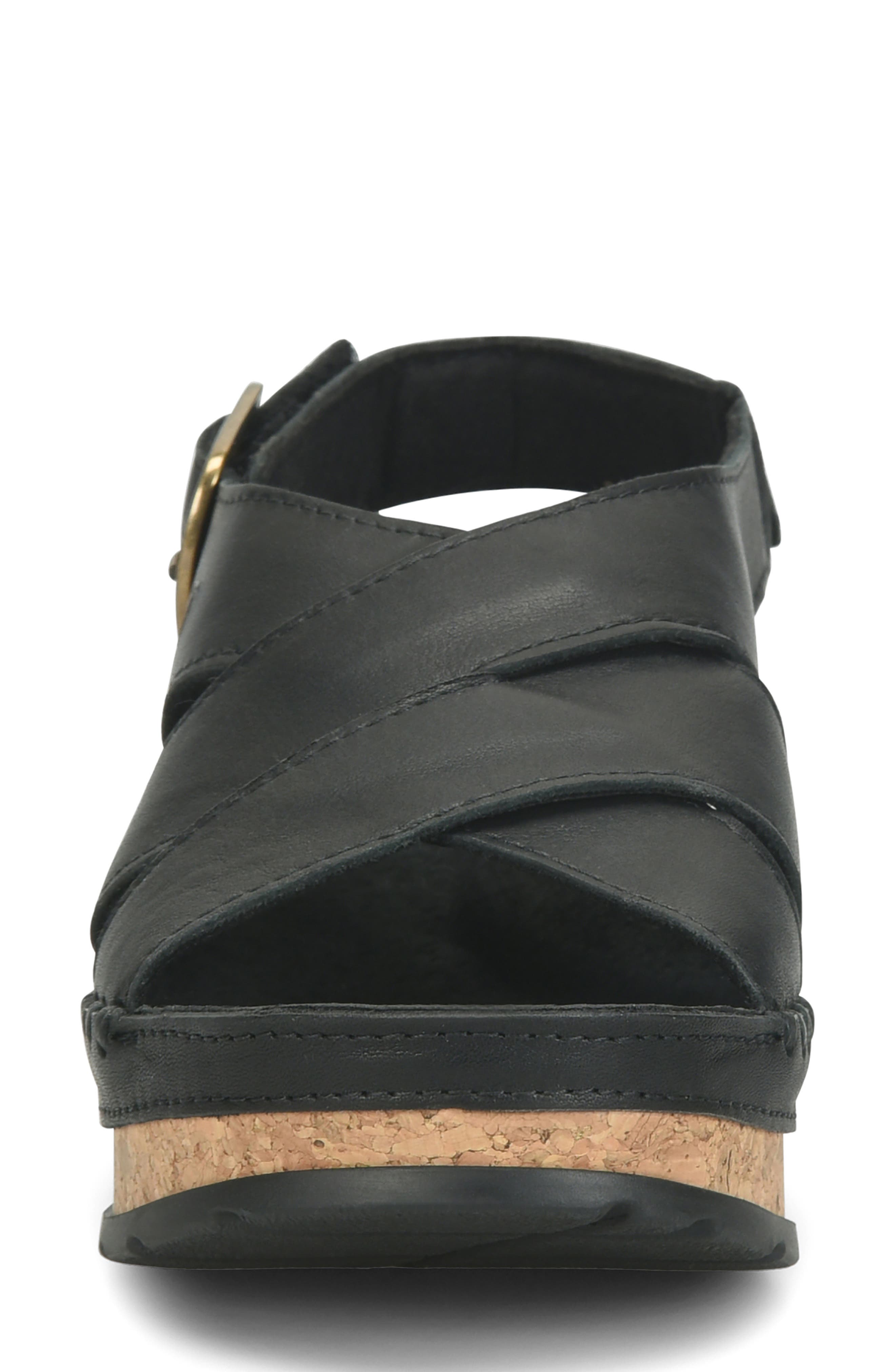 Børn Kavala Platform Sandal, Alternate, color, Black Leather