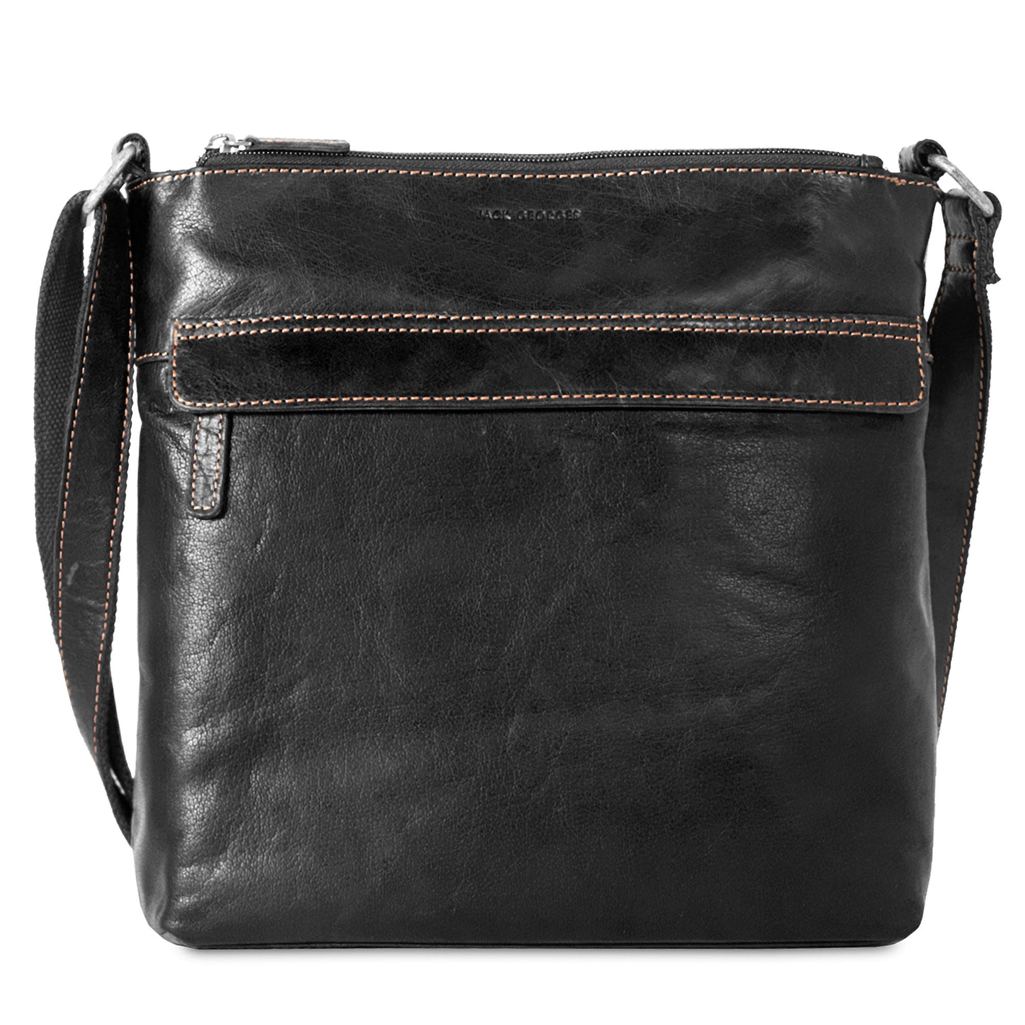 Voyager Zippered Crossbody Hobo Bag, Main, color, Black