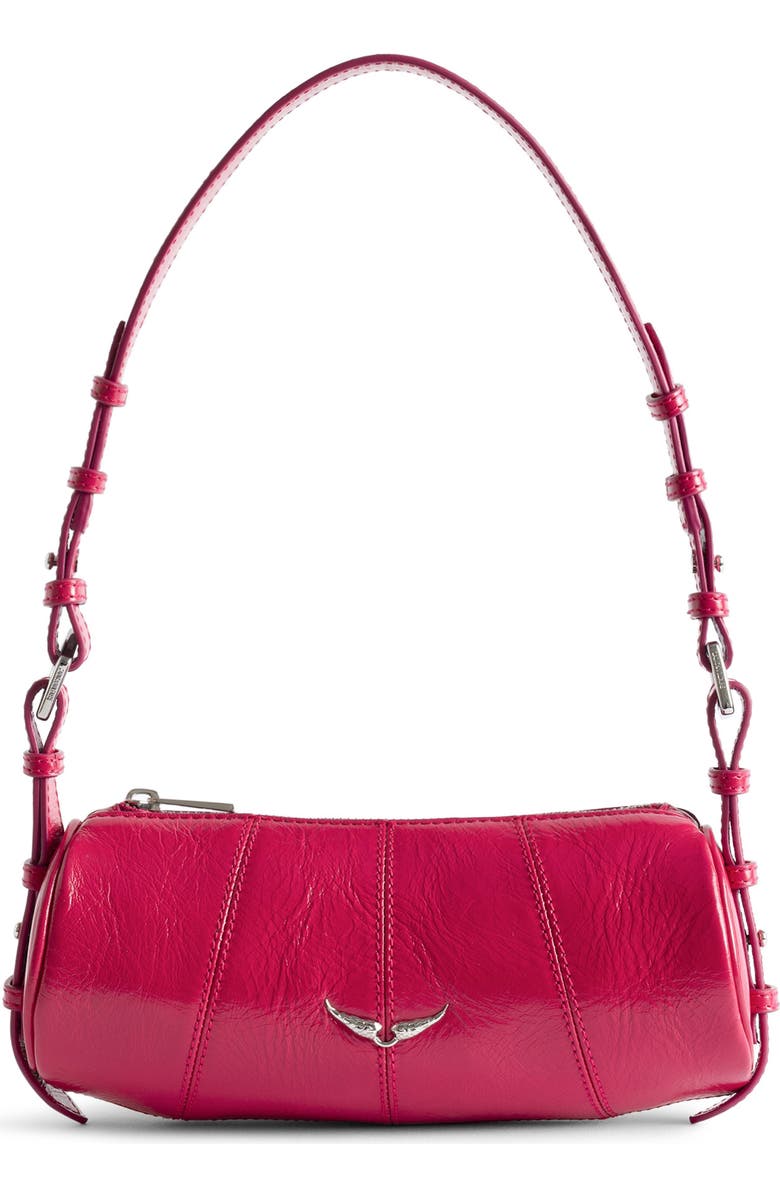 Zadig & Voltaire Le Roudoudou Patent Leather Shoulder Bag, Main, color, Podium