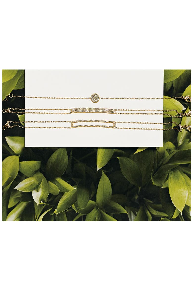 'Geo' Station Bracelet, Alternate, color, BLACK