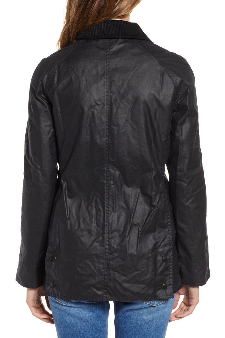 Beadnell Waxed Cotton Jacket, Alternate, color, NAVY