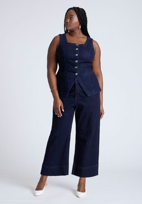 The Pintuck Trouser Jean (Plus Available)