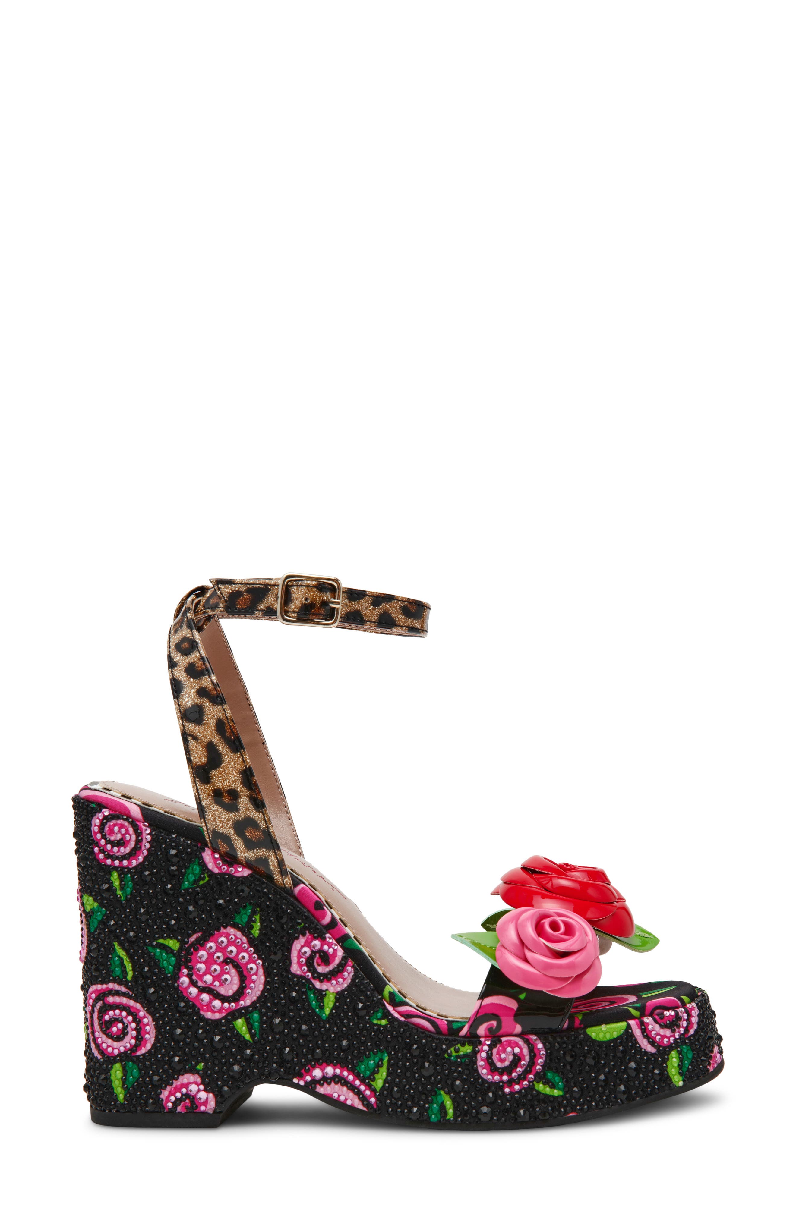 Betsey Johnson Lizzette Wedge Sandal, Alternate, color, 