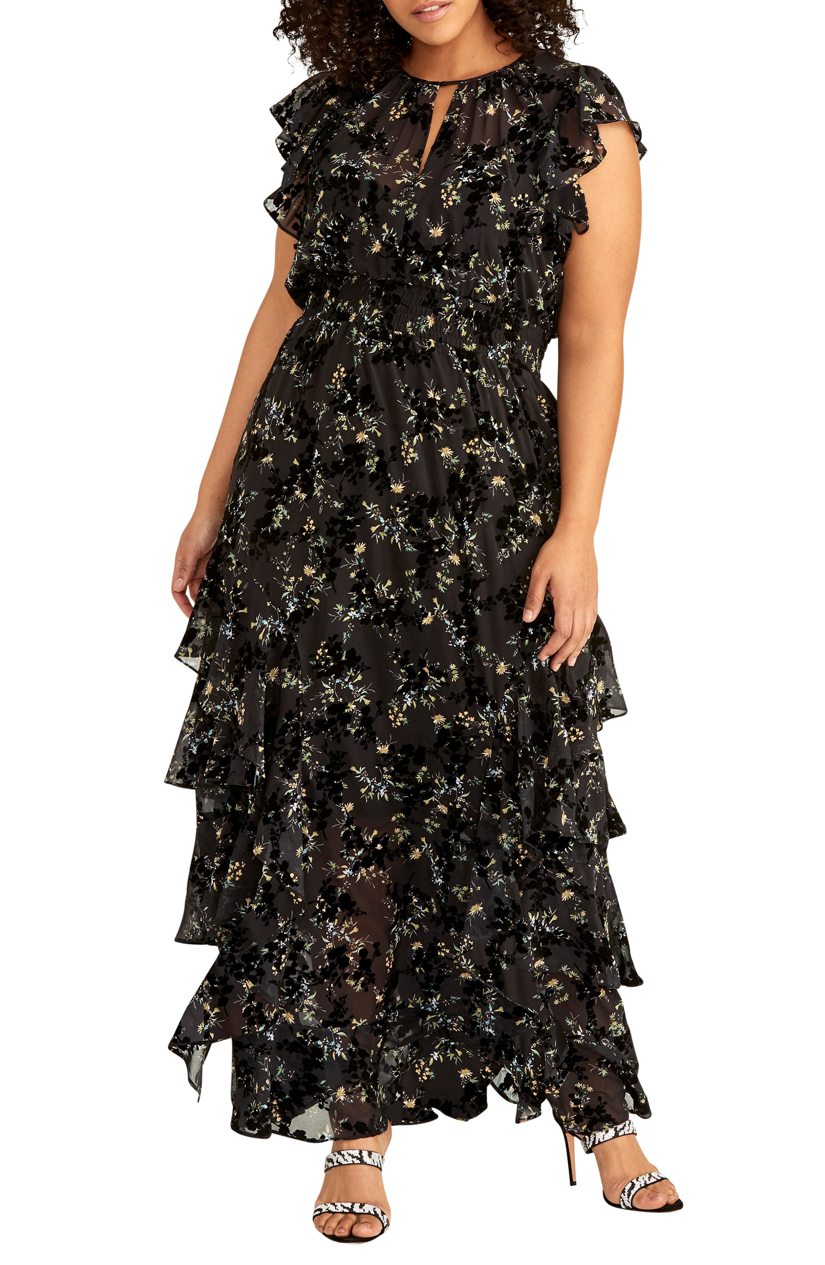 RACHEL Rachel Roy Issa Floral Burnout Maxi Dress (Women) | Nordstromrack