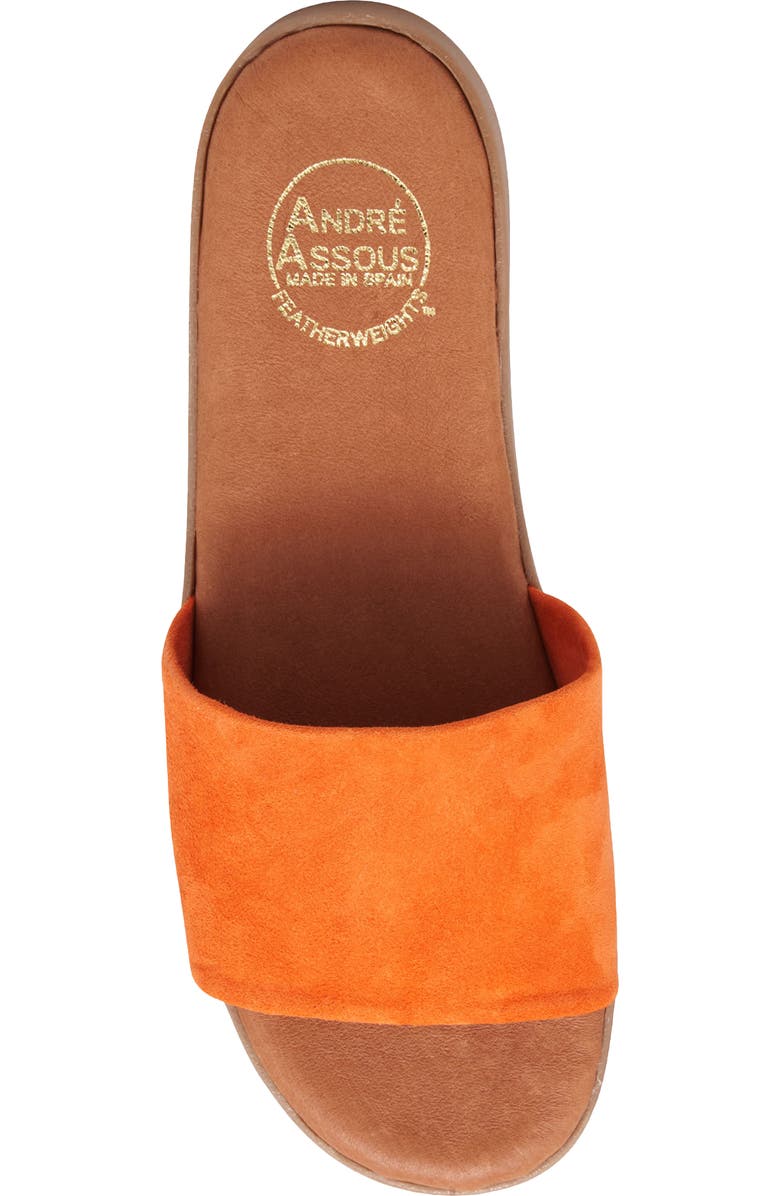 André Assous Paloma Woven Slide Sandal, Alternate, color, Orange