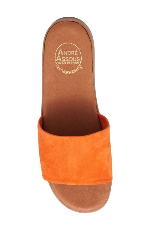 Andre Assous Paloma Woven Slide Sandal In Orange