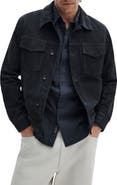rag & bone Suede Trucker Jacket