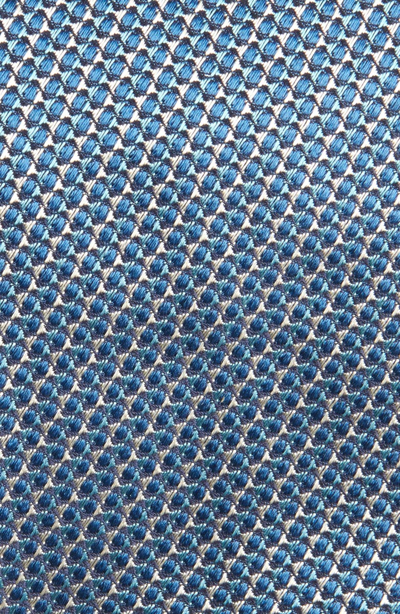 Canali Neat Silk Tie, Alternate, color, Teal