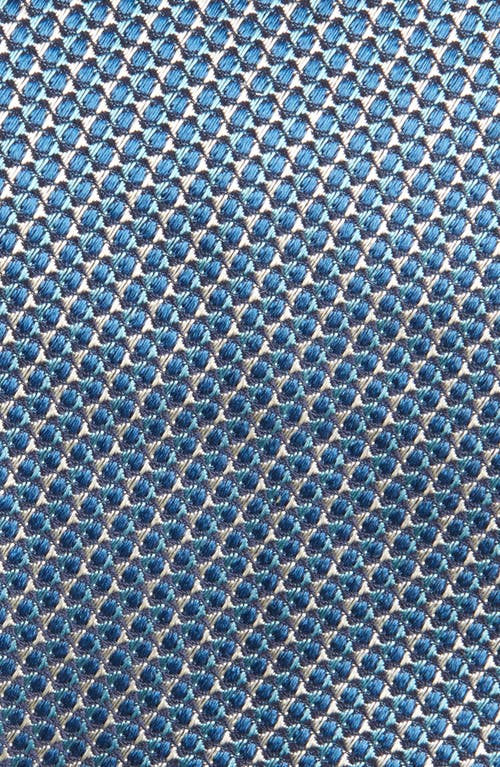 Canali Neat Silk Tie In Blue