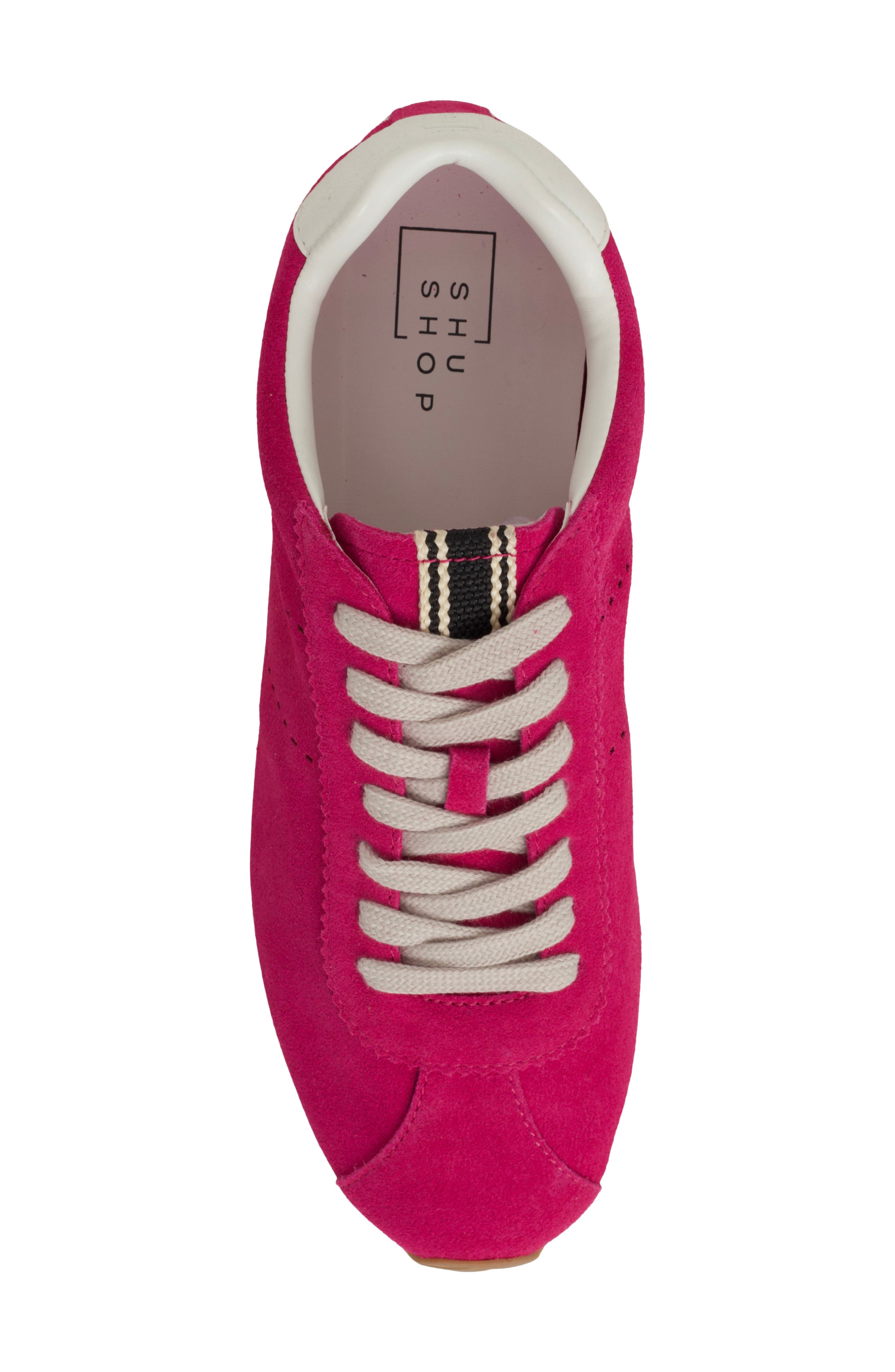 Priscilla Sneaker, Alternate, color, FUCHSIA SUEDE