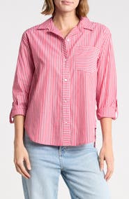beachlunchlounge Carson Stripe Button-Up Shirt