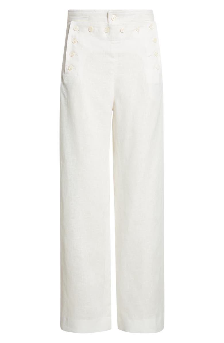 Bode Linen Sailor Trousers, Main, color, White