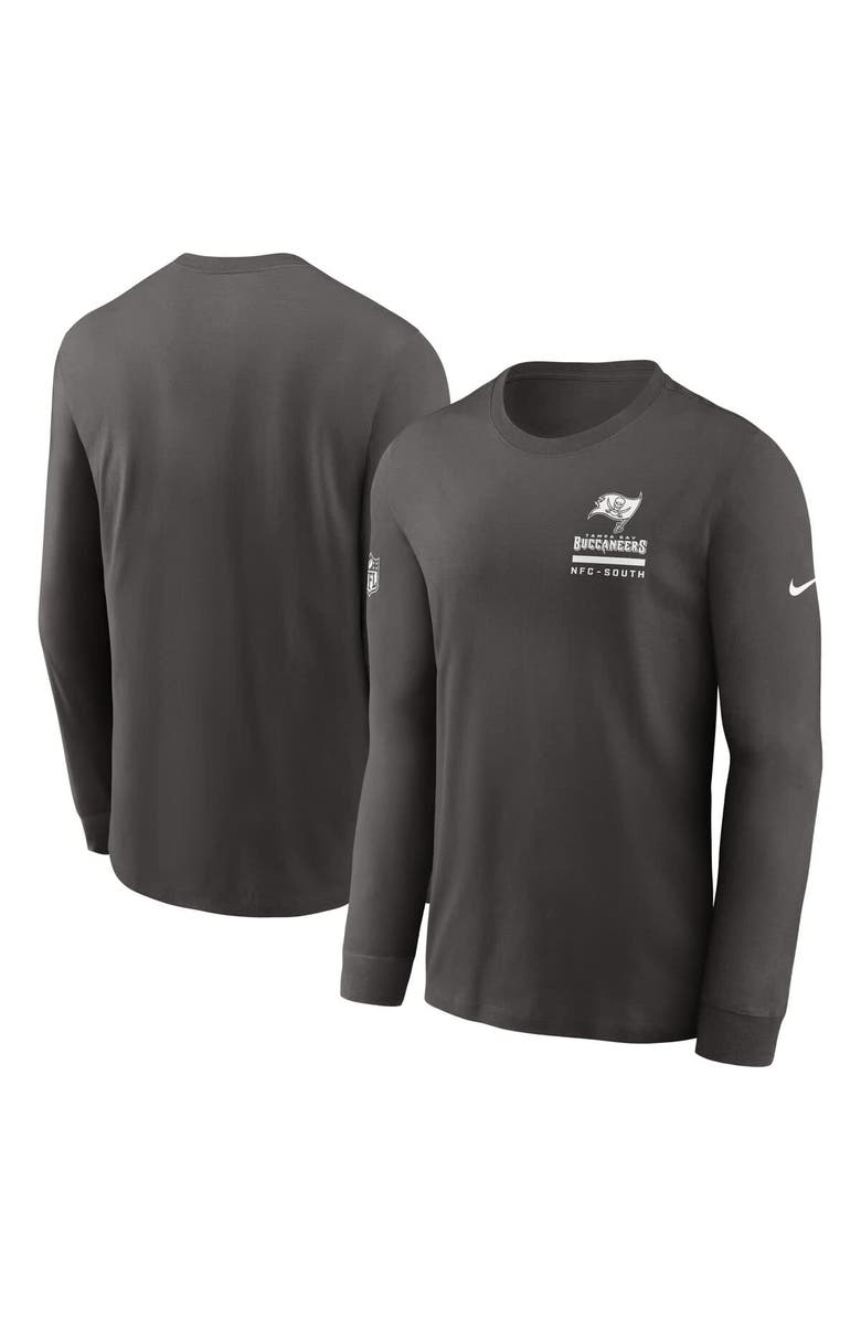 Nike Men's Nike Pewter Tampa Bay Buccaneers Sideline Performance Long Sleeve T-Shirt, Alternate, color, 