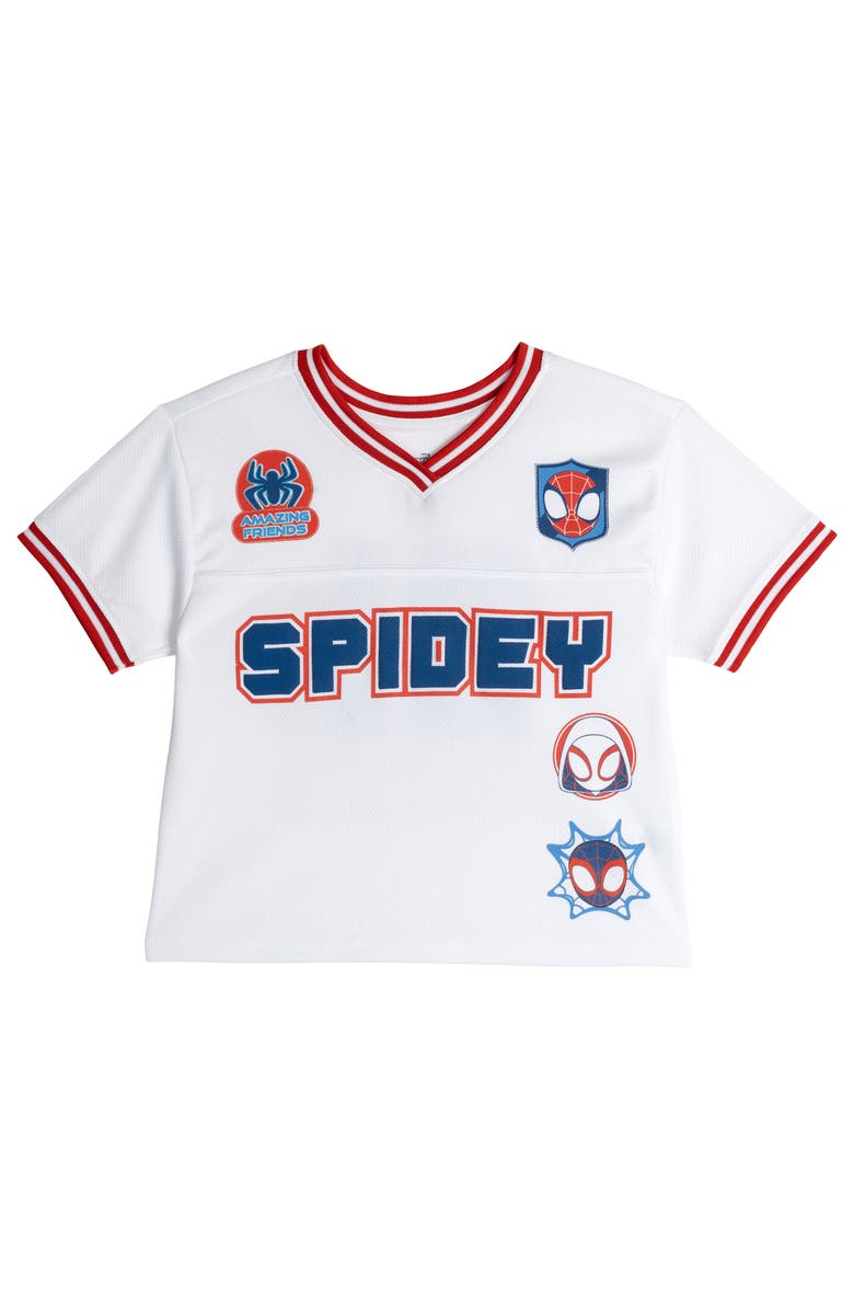 Marvel Spidey and His Amazing Friends Athletic 2-Piece T-Shirt and Shorts Set, Alternate, color, Spidey White Blue
