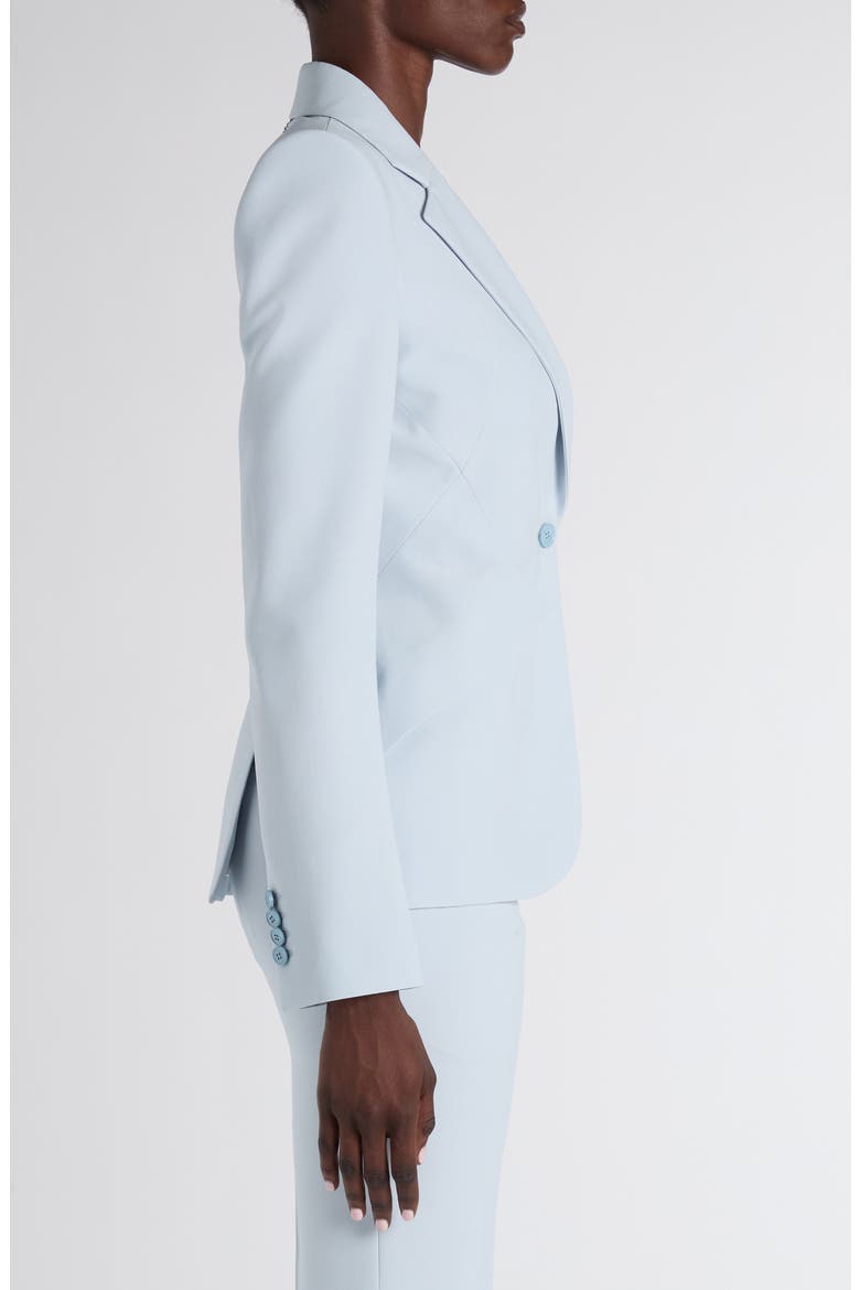 Leaf Crepe Jacket, Alternate, color, TURQUOISE BLUE