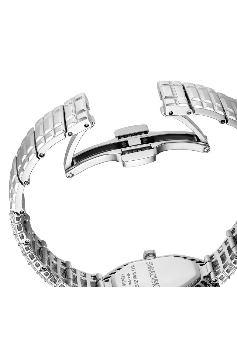 Swarovski Matrix Octagon Bracelet Watch, 28.58mm x 22.23mm, Alternate, color, Silver