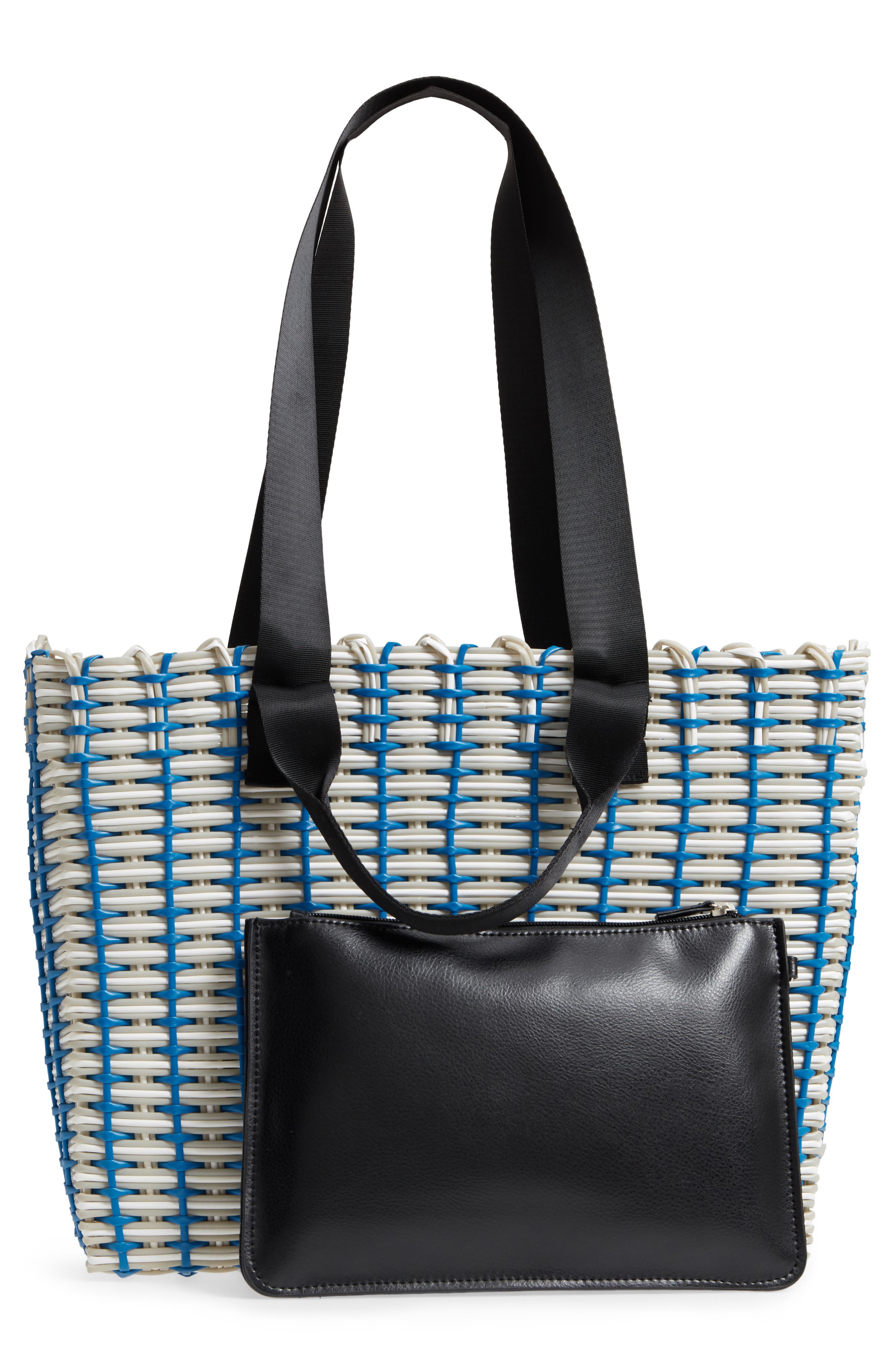 Nordstrom Stripe Woven Tote, Alternate, color, 