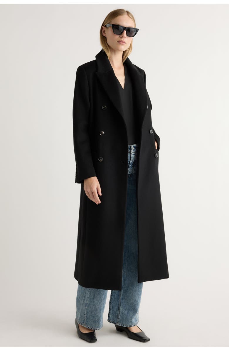 Modern Citizen Ravenna Wool-Blend Maxi Coat, Main, color, Black