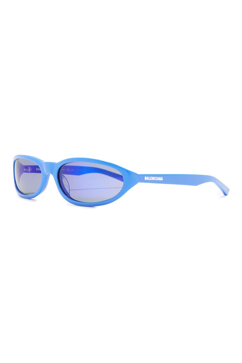 58mm Oval Sunglasses, Alternate, color, BLUE BLUE BLUE