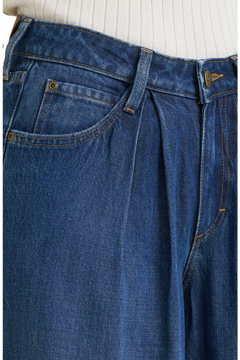 Pleated Slouchy Wide Leg Jeans, Alternate, color, FRESH BLANKET
