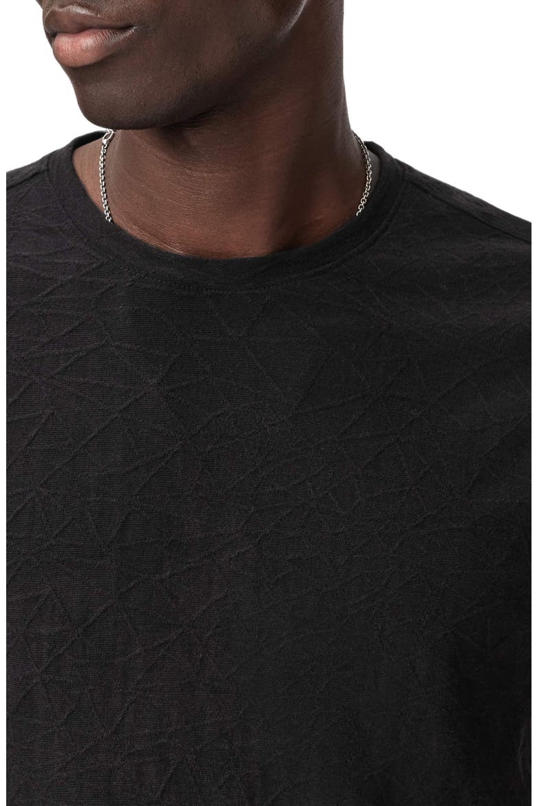 Rubin Jacquard Crewneck T-Shirt, Alternate, color, BLACK
