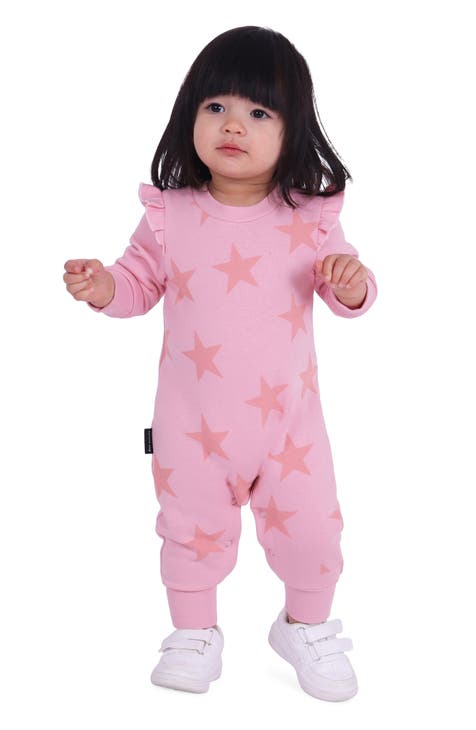 Stars Frill Fleece Coverall (Baby)