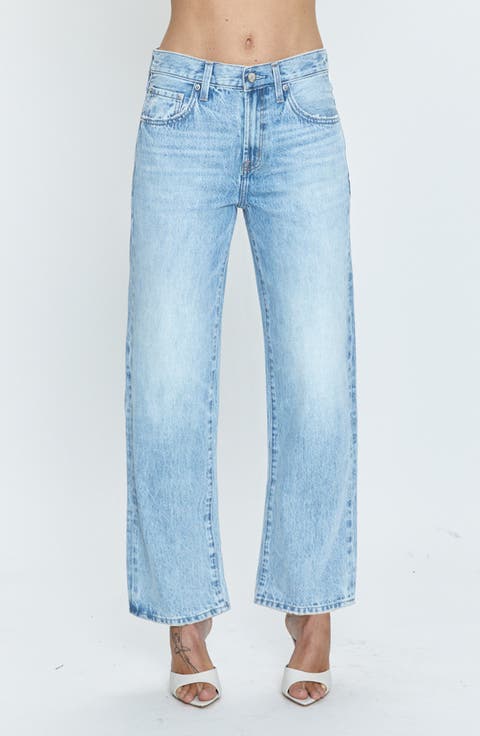Lexi Distressed Ankle Wide Leg Jeans (Cosatal Vintage)