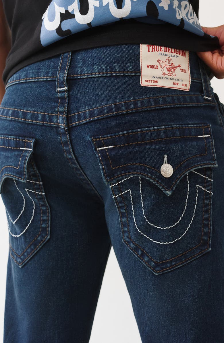 True Religion Ricky Big T Flap Straight Leg Jeans, Alternate, color, Dark Moutainside Wash