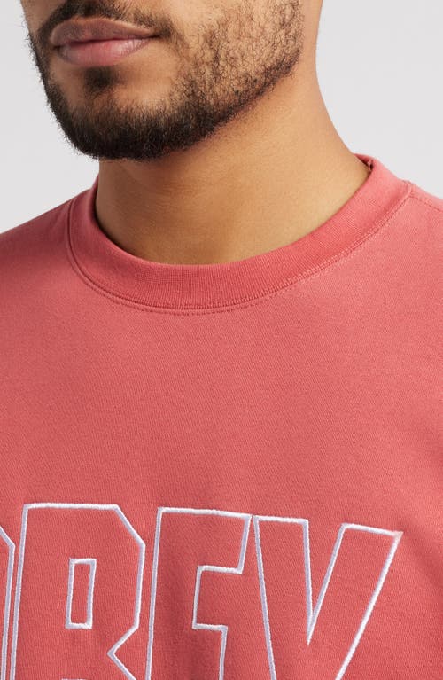 Obey Digable Fleece Crewneck Sweatshirt In Mineral Red