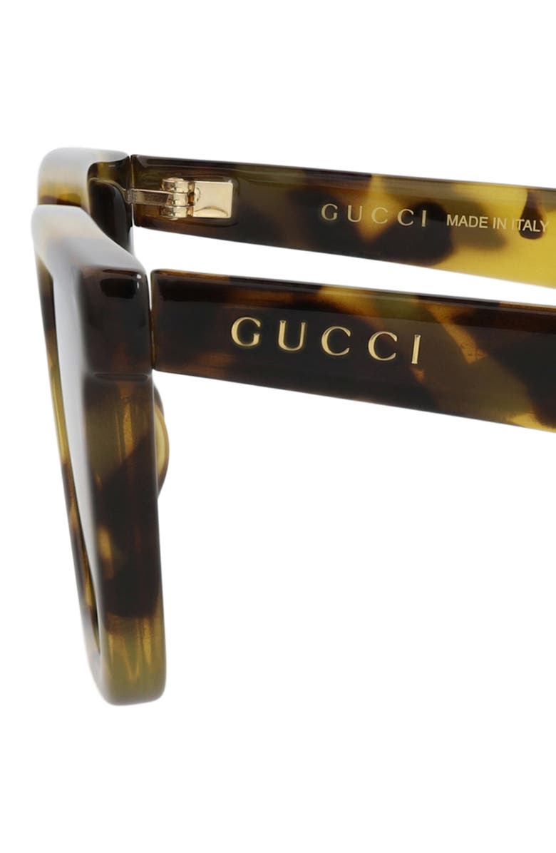 Gucci 55mm Square Sunglasses, Alternate, color, Yellow Yellow Brown