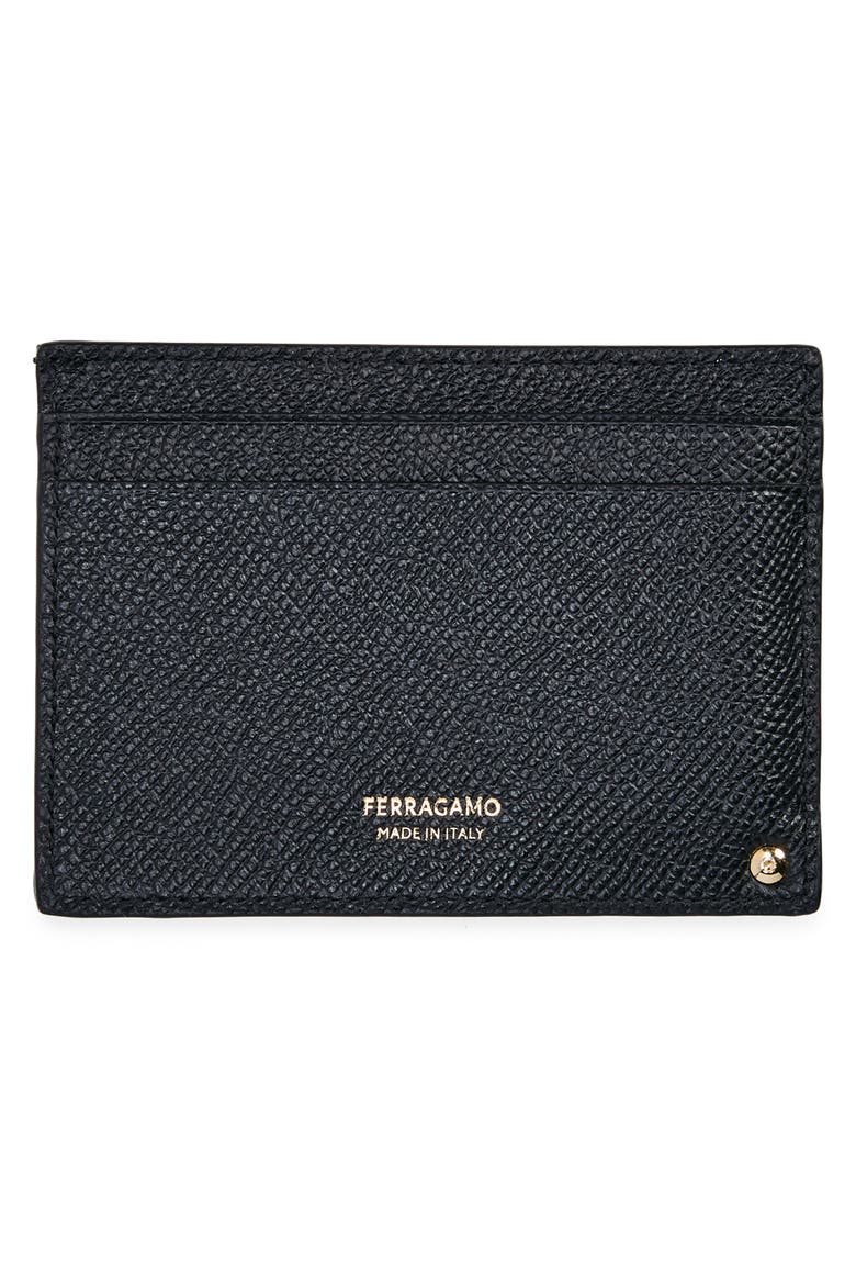 Leather Card Case, Alternate, color, NERO NERO