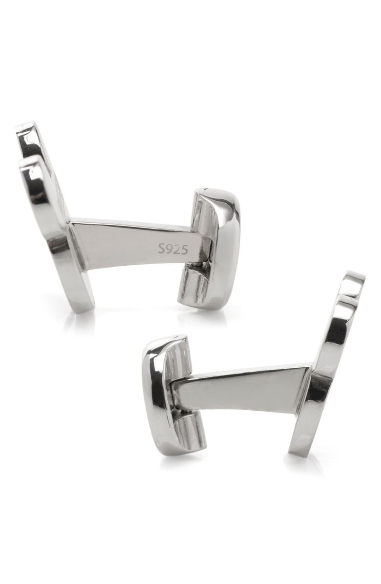 Cufflinks, Inc. Mickey Mouse Silhouette Mother of Pearl Cuff Links, Alternate, color, Purple