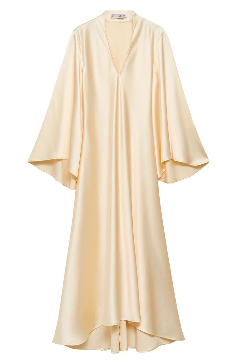 MANGO Long Sleeve Satin Maxi Dress, Alternate, color,
