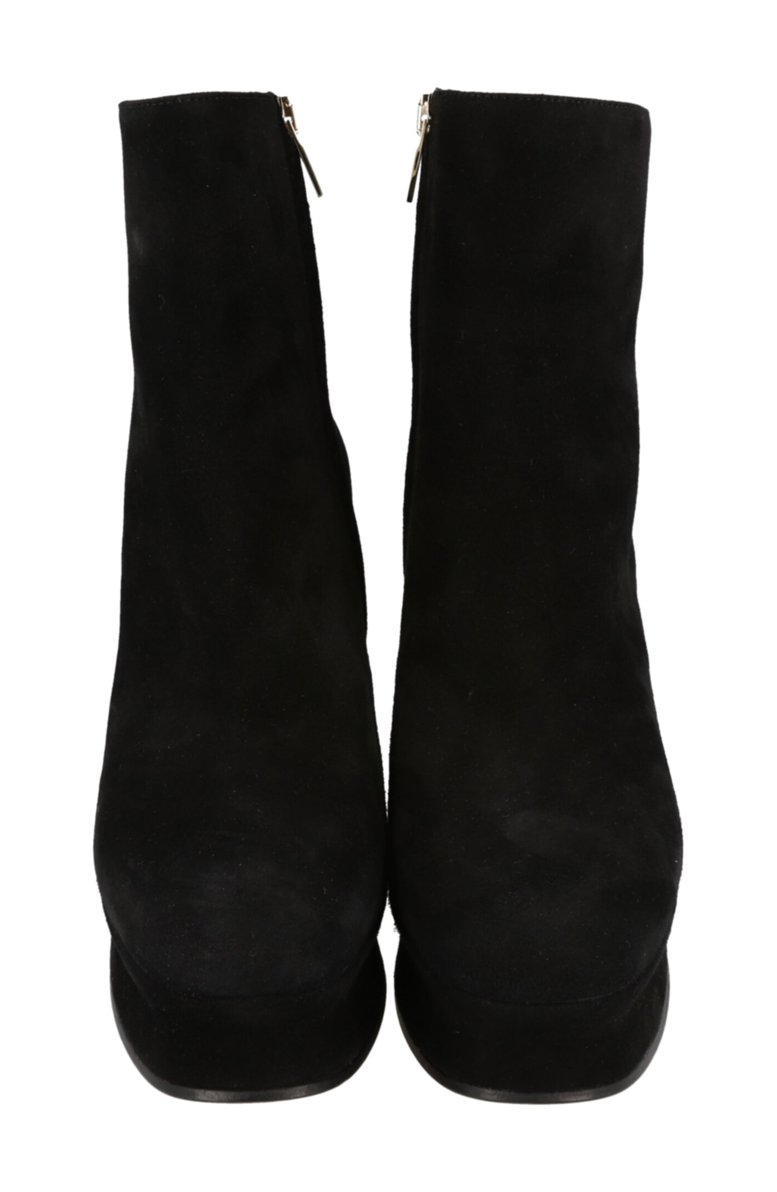 FERRAGAMO Sandra Platform Suede Boot, Alternate, color, Black