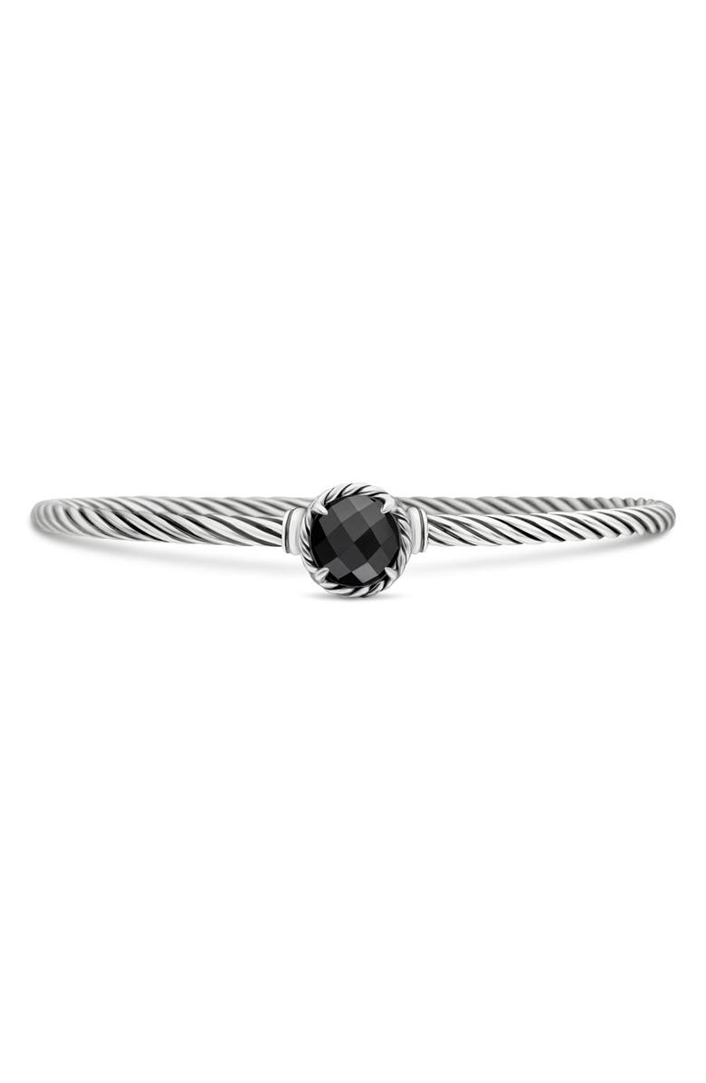 David Yurman Petite Chatelaine<sup>®</sup> Bracelet in Sterling Silver with Semiprecious Stone, 3mm, Main, color, 