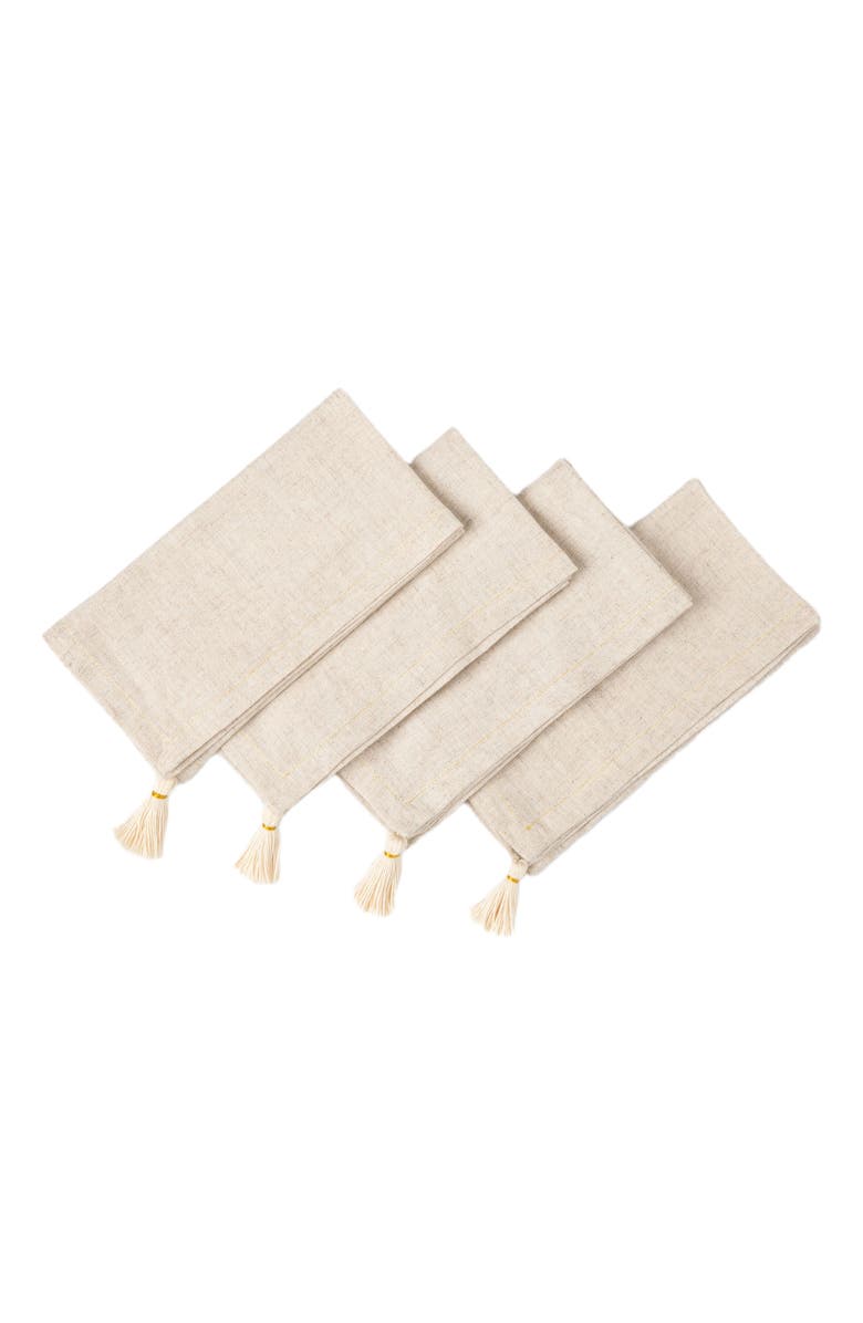 Tallo de Olivo Tassel Napkins Set of 4, Alternate, color, Natural