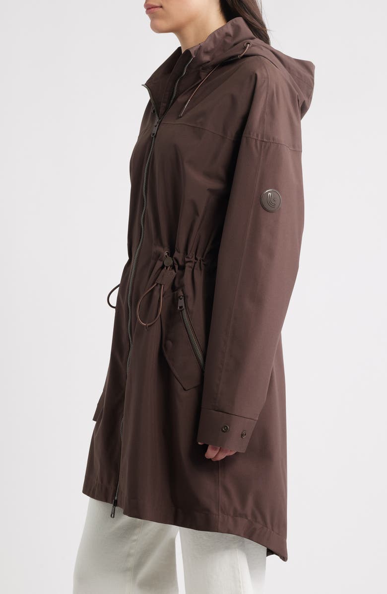 Lole Piper 2.0 Hooded Water Repellent Raincoat, Alternate, color, Java