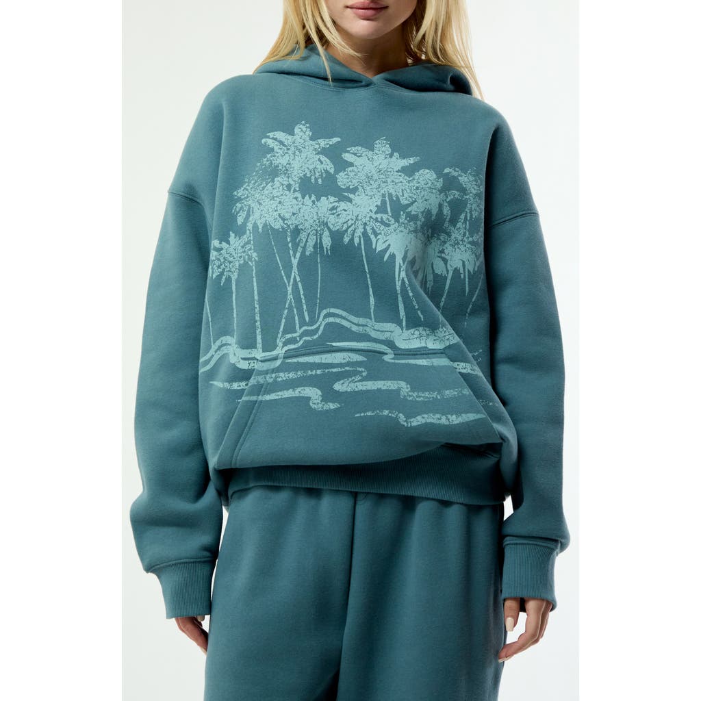 Pacsun Ocean Front Graphic Hoodie In Dusty Blue