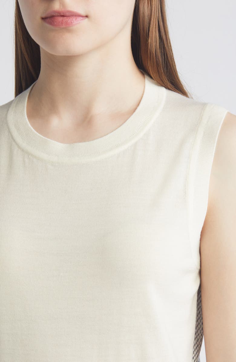BOSS Flatina Mixed Media Sleeveless Sweater, Alternate, color,