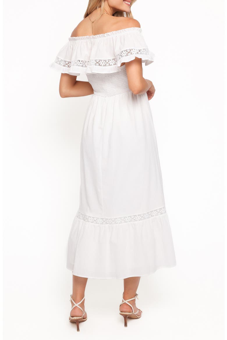 Janelle Off the Shoulder Dress, Alternate, color, WHITE