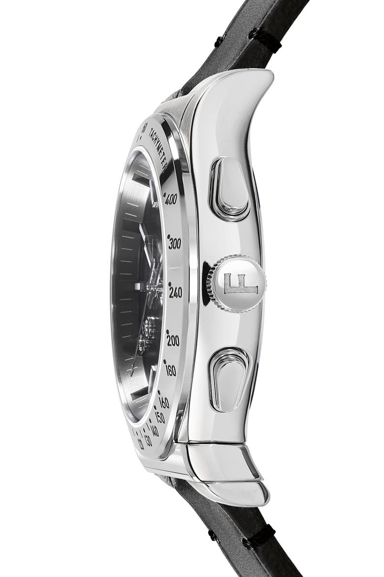 1927 Chronograph Leather Strap Watch, 42mm, Alternate, color, STAINLESS STEEL