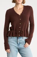 Melrose and Market Pointelle Cardigan