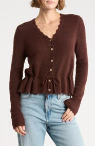 Melrose and Market Pointelle Cardigan