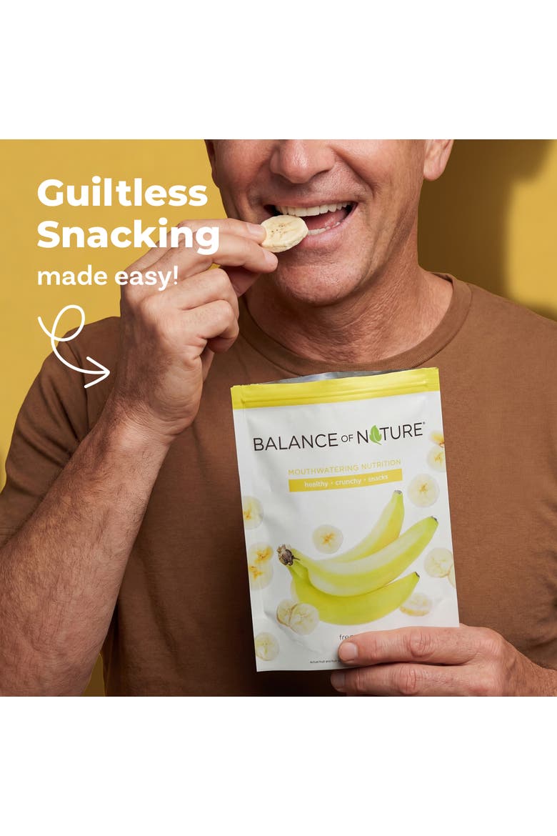 Freeze Dried Banana Slices Real Fruit Snack Five Pack, Alternate, color, None