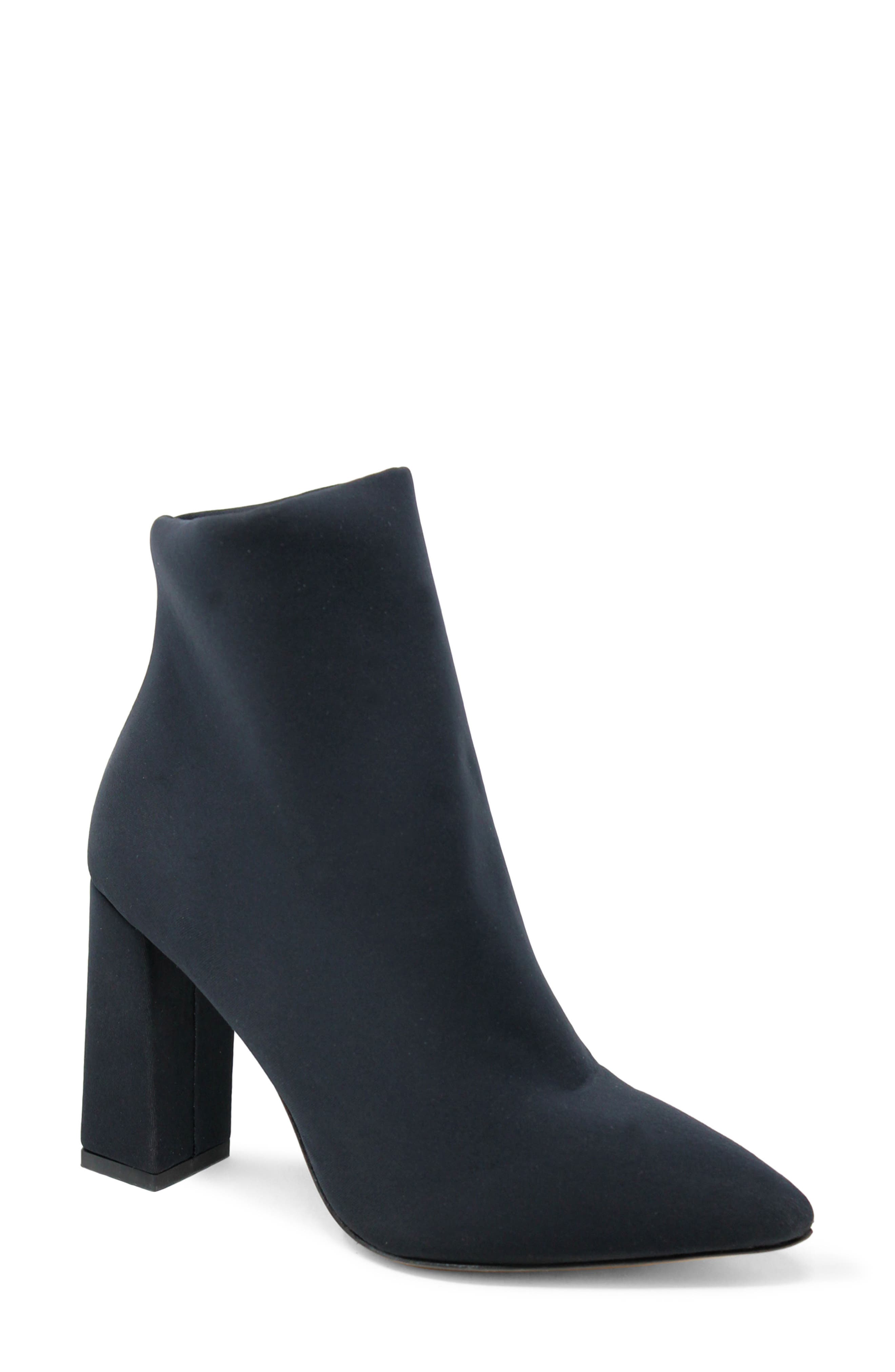 Lau Pointed Toe Bootie, Main, color, BLACK FABRIC